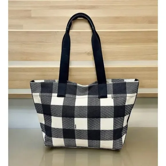 Canvas Tote Buffalo Tote Bag Coach F25919 Buffalo Plaid Canvas 